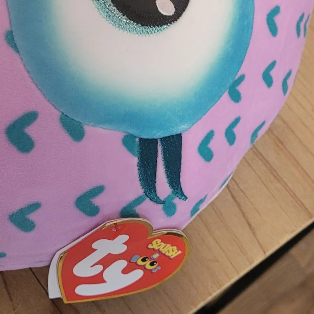 TY Pink and Blue Owl Plush Toy